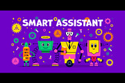 Smart assistant technology banner, a Technology Illustration by Buch&Bee (Thumbnail 1 of 3)