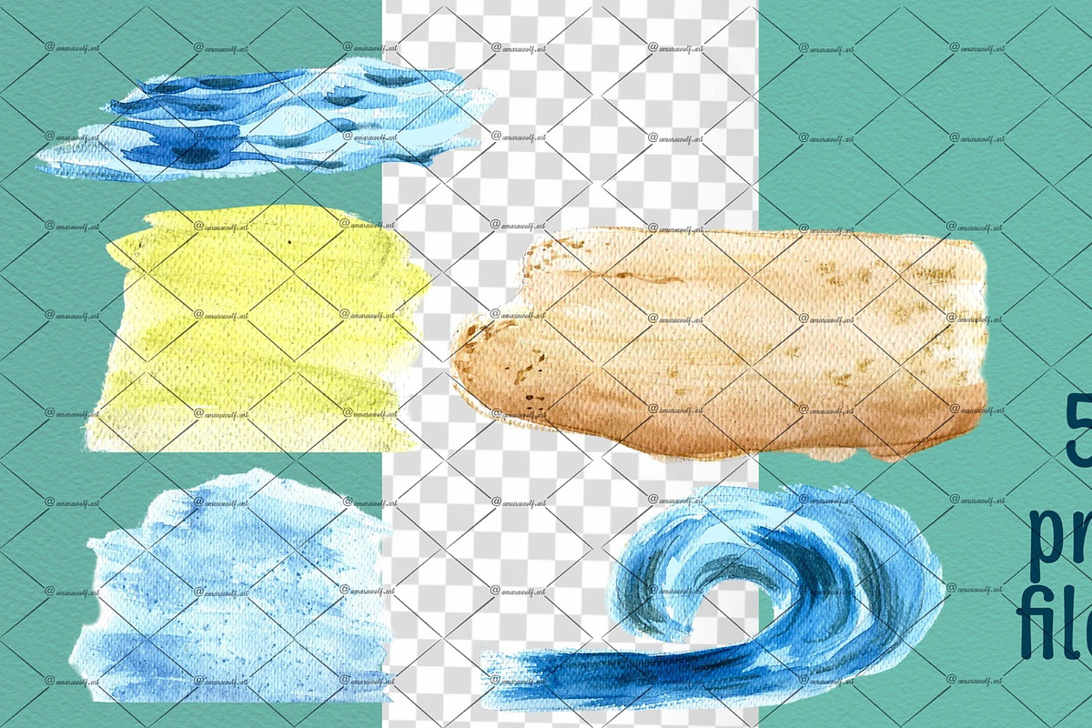 Ocean Whimsy Watercolor Wonders, an Illustration by Amarawolf's Art (Photo 3 of 18)