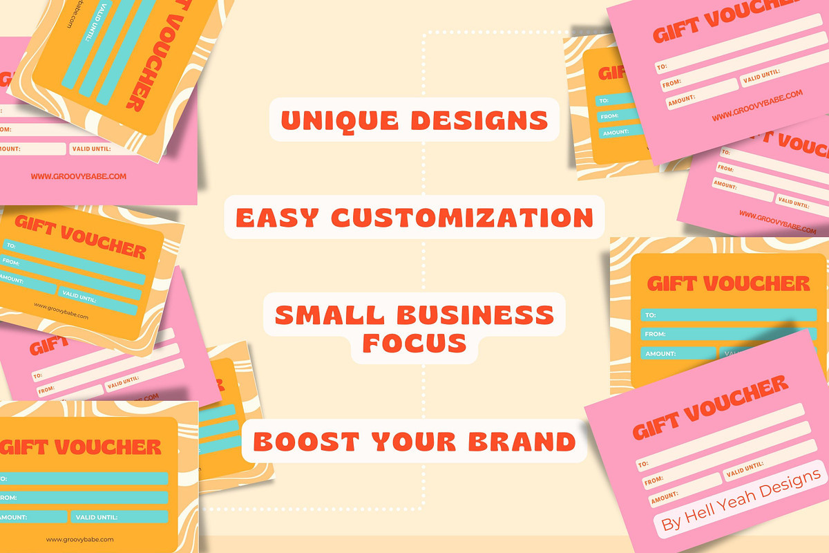 Retro-Chic Gift Voucher Templates, a Card Template by Hell Yeah Designs (Photo 3 of 5)