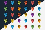 Map Location Pins Colorful Icons, an Icon by Creative Ink (Thumbnail 2 of 4)