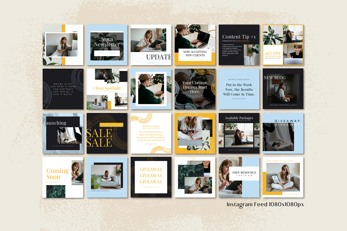 Instagram Canva Bundle - Nova, a Social Media Template by Station Seven (Photo 2 of 9)