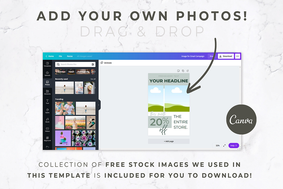 Canva & Mailchimp Newsletter | Green, an Email Template by Thirty One Palms Studio (Photo 4 of 9)