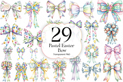 Pastel Easter Bow PNG Clipart Cute., an Object Illustration by KennedyStudio (Thumbnail 1 of 5)