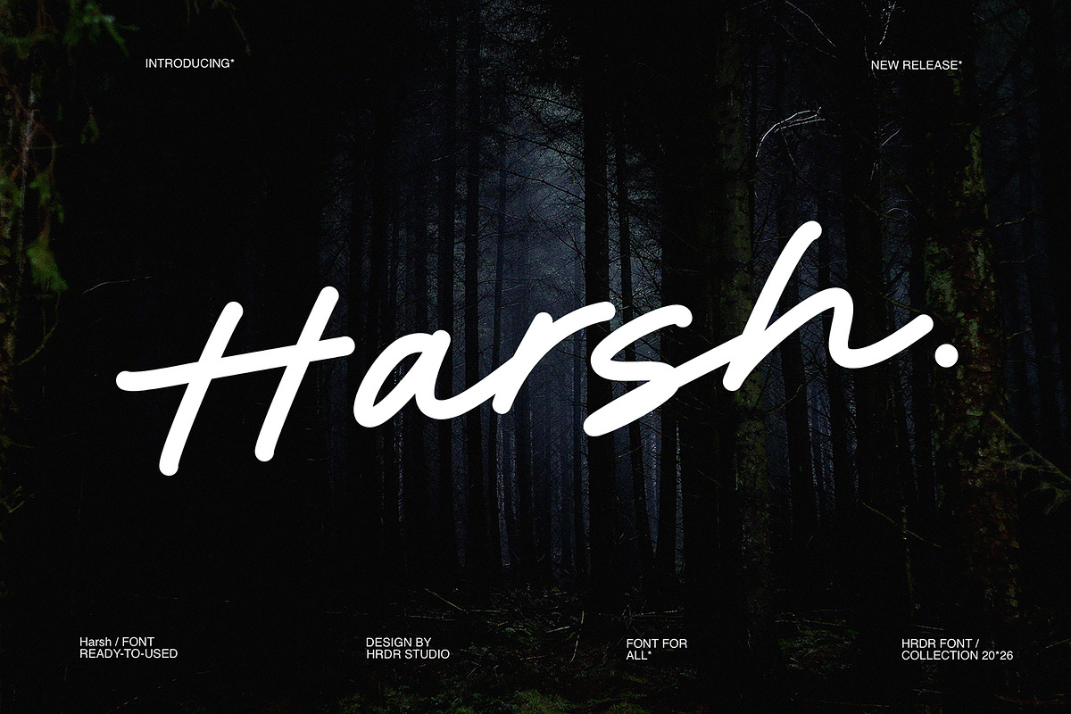 Harsh, a Script Font by HRDR (Photo 1 of 7)