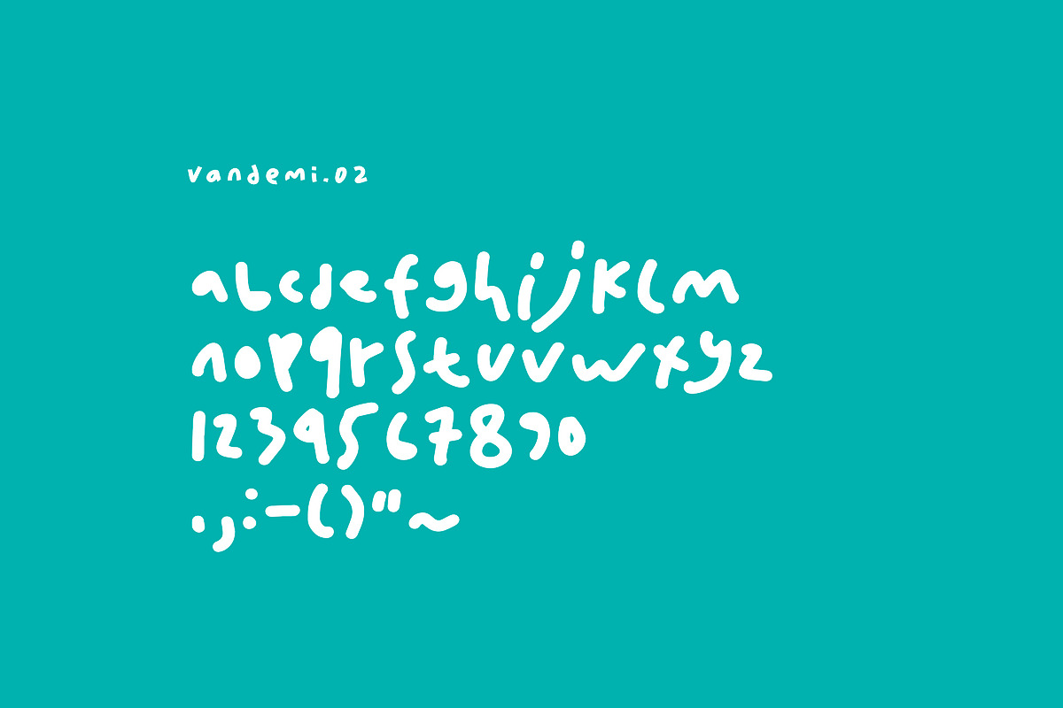 Vandemi Handwritten font preview 5