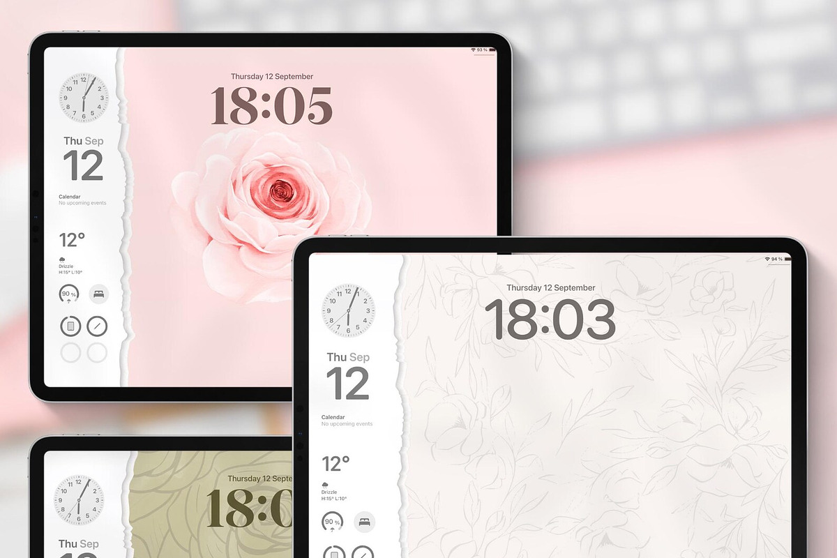 Rose iOS Wallpaper Icon Pack, a Background Graphic by BeeRubby (Photo 4 of 9)