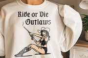Retro Pin-Up Cowgirl Clipart Bundle, a Graphic by GlitterCraft (Thumbnail 50 of 61)