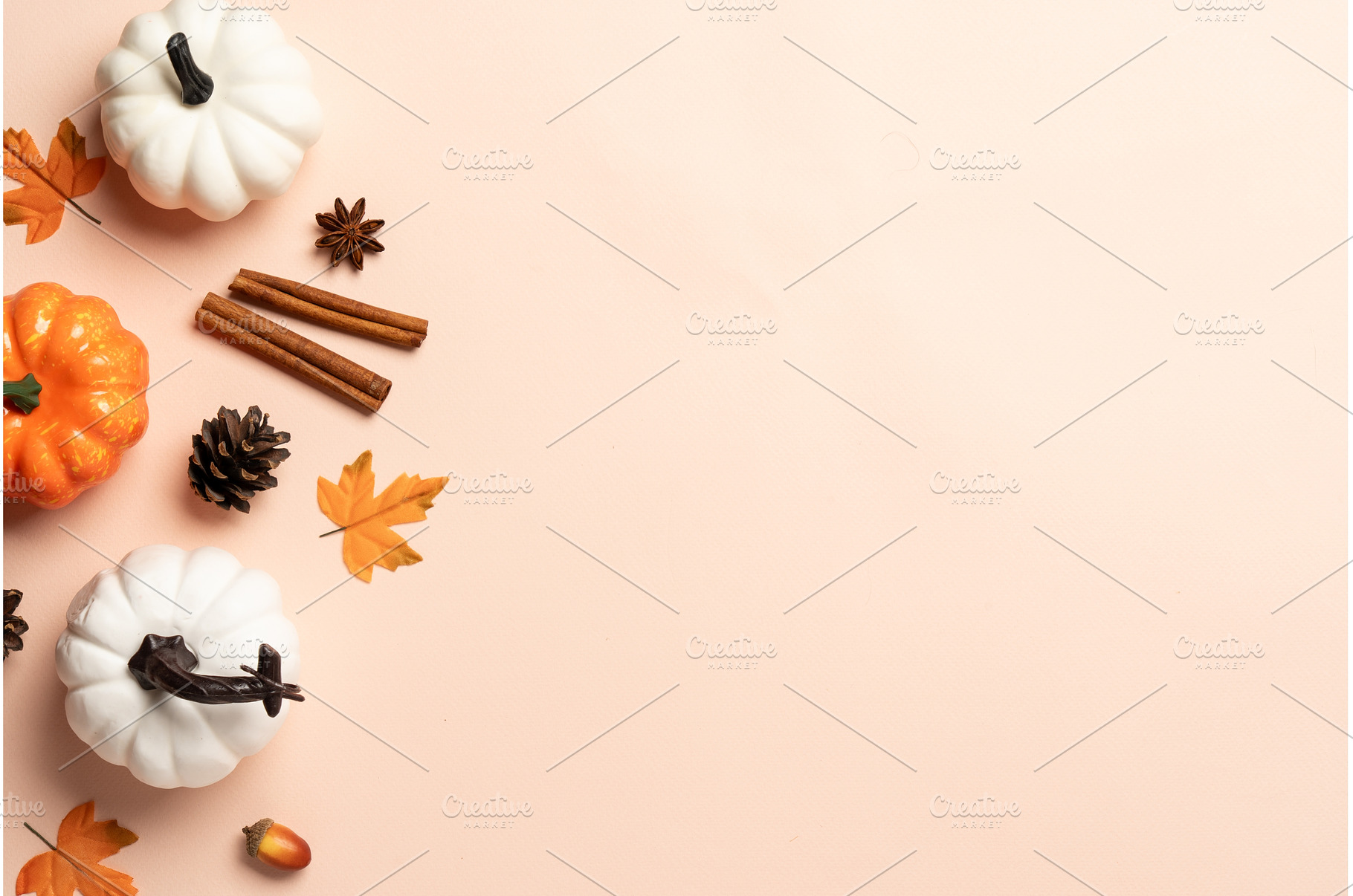 Autumn flat lay background with, a Food & Drink Photo by Nadia-nb