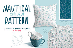 Nautical Seamless Children Pattern