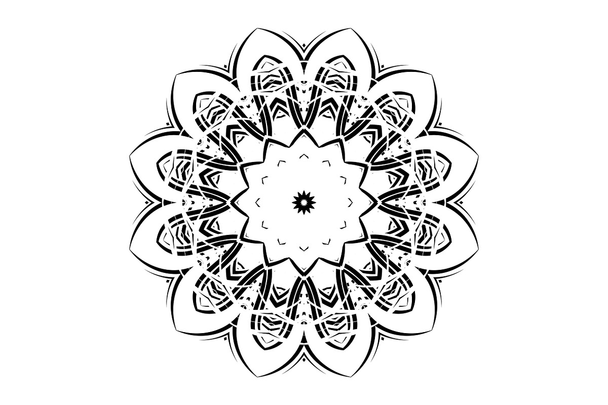 Black White Mandala Illustration Set, a Decorative Illustration by NJ Himel (Photo 12 of 101)