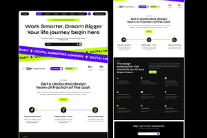 Pulse Digital Marketing Landing Page, an UI Kit Template by Hammad Arif