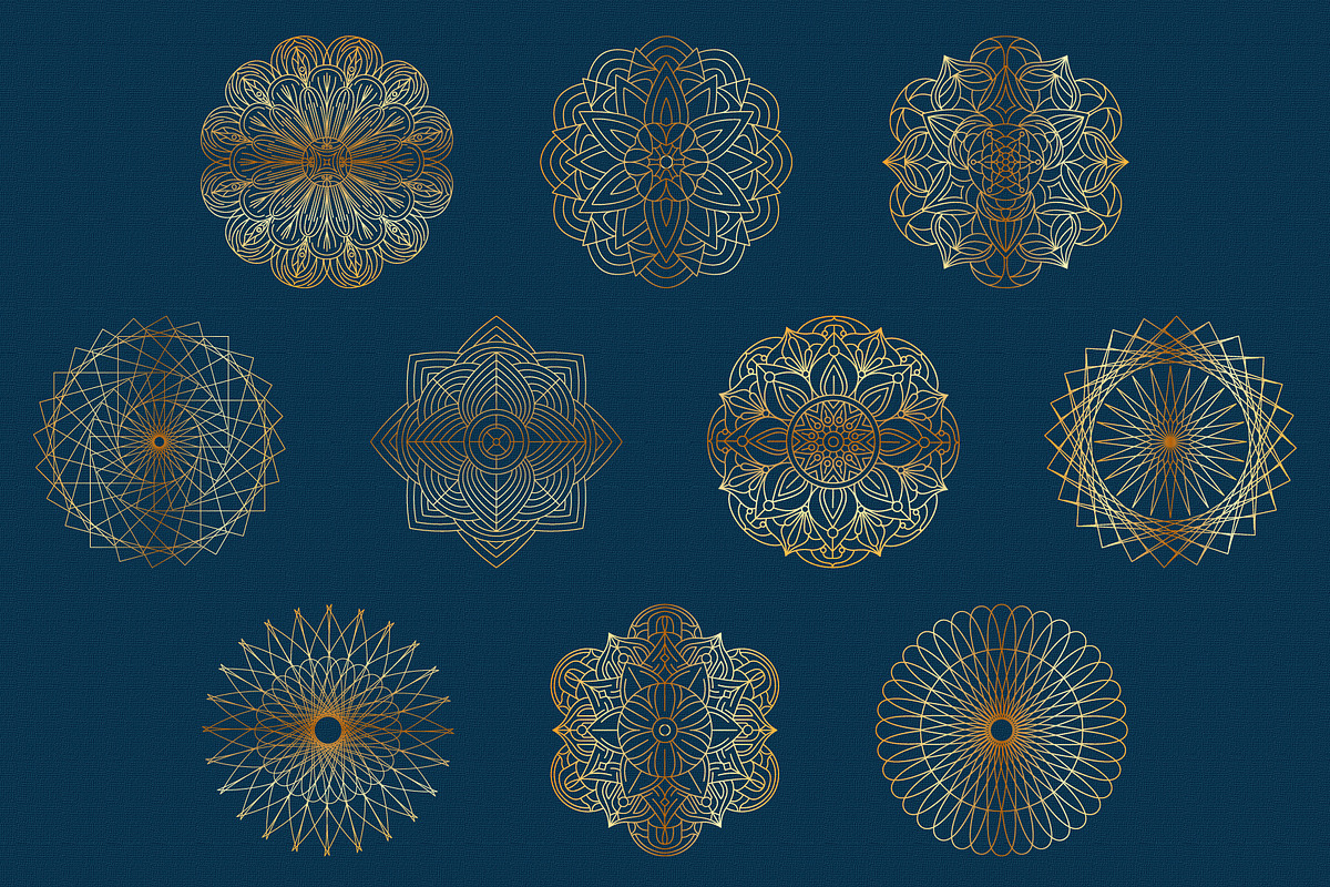 30 mandala gold line art, a Decorative Illustration by Pikgura (Photo 2 of 4)