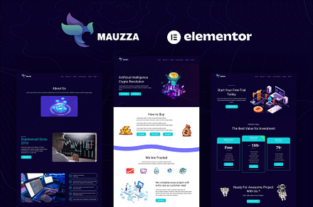 Cryptocurrency Elementor Template