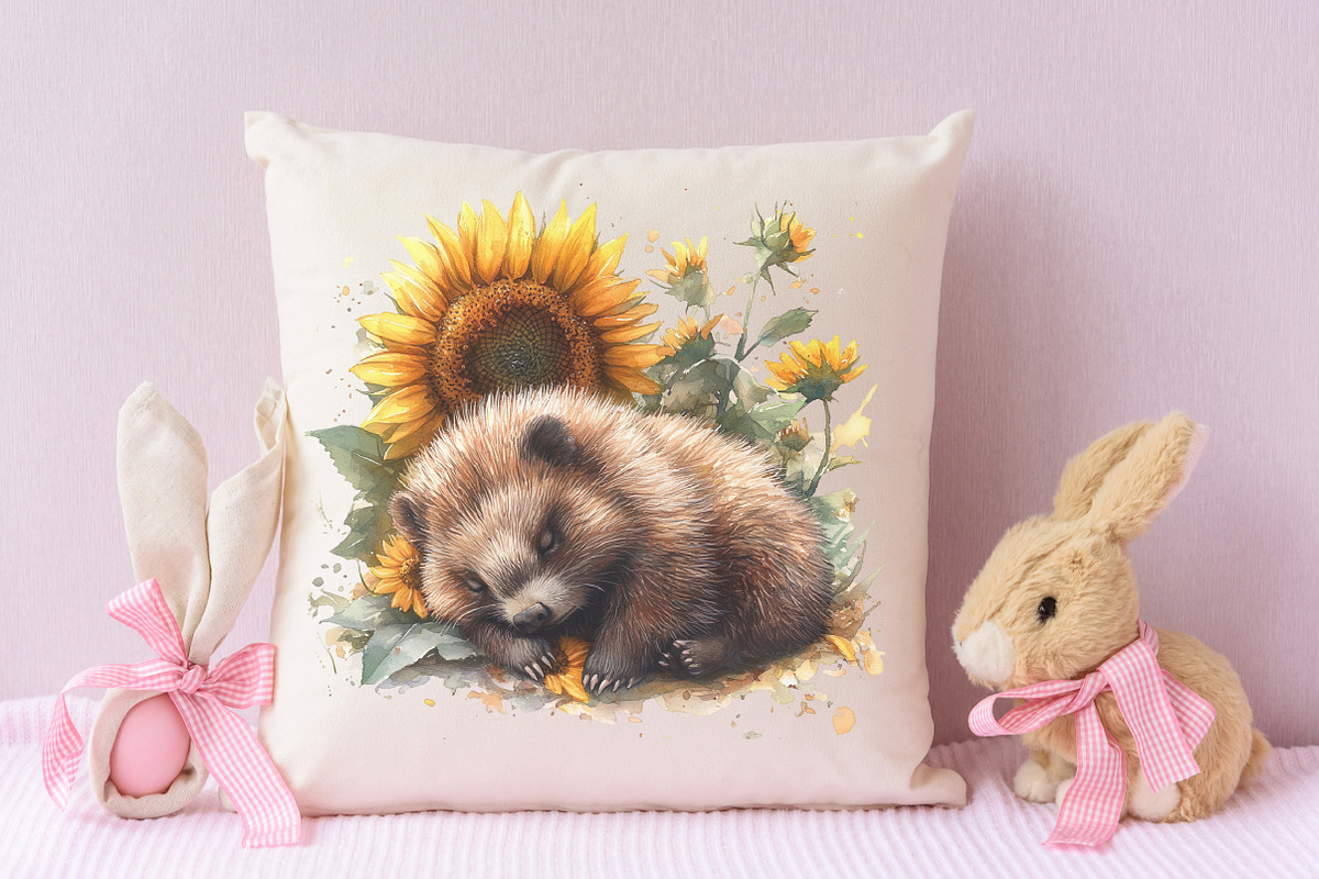 Porcupine Watercolor Cliparts, an Illustration by RobertsArt (Photo 6 of 7)