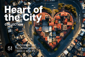 Heart of the City - 51 images, an Object Illustration by Handmadefont