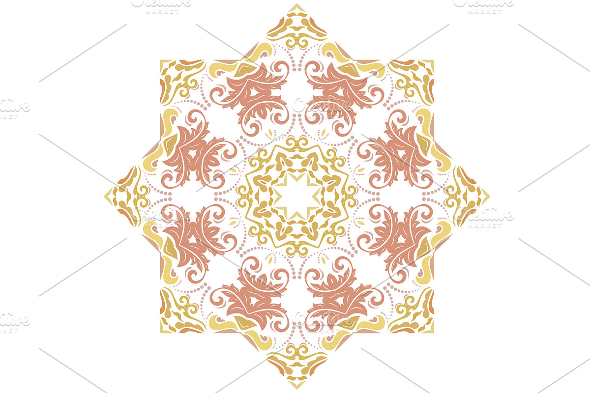 Oriental Abstract Vector Pattern, a Decorative Illustration by FineArtStudio (Photo 1 of 3)