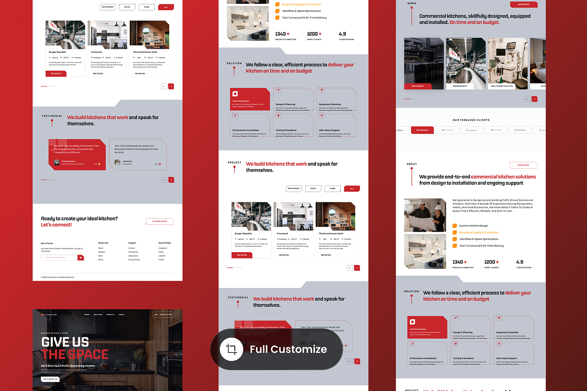 Commercial Kitchen Landing Page preview 3