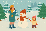 Winter Set, a Seasonal Illustration by ananastya (Thumbnail 8 of 9)