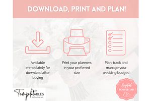 Wedding Budget Planner - Pink BUNDLE