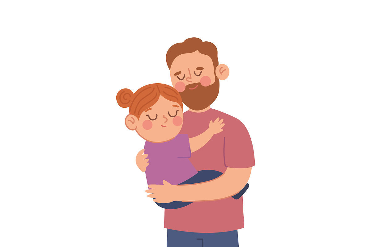 Father and Child Moments Vector, a Person Illustration by CreartiveDesign (Photo 6 of 10)