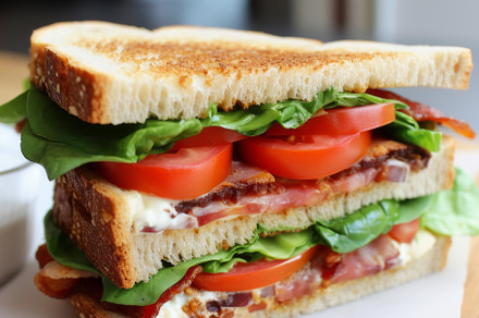 delicious homemade sandwich in rustic style, a Food & Drink Photo by Natalia Klenova's Shop
