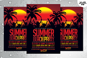 3in1 SUMMER BEACH Flyer Template, a Flyer Template by WG DESIGN (Thumbnail 1 of 5)