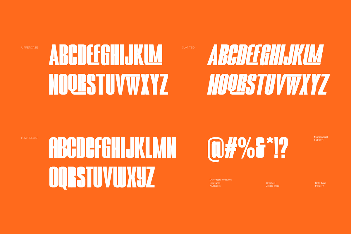 SLICKY BOHEM | LIGATURE SPORT FONT, a Sans Serif Font by Jolicia Type (Photo 8 of 11)