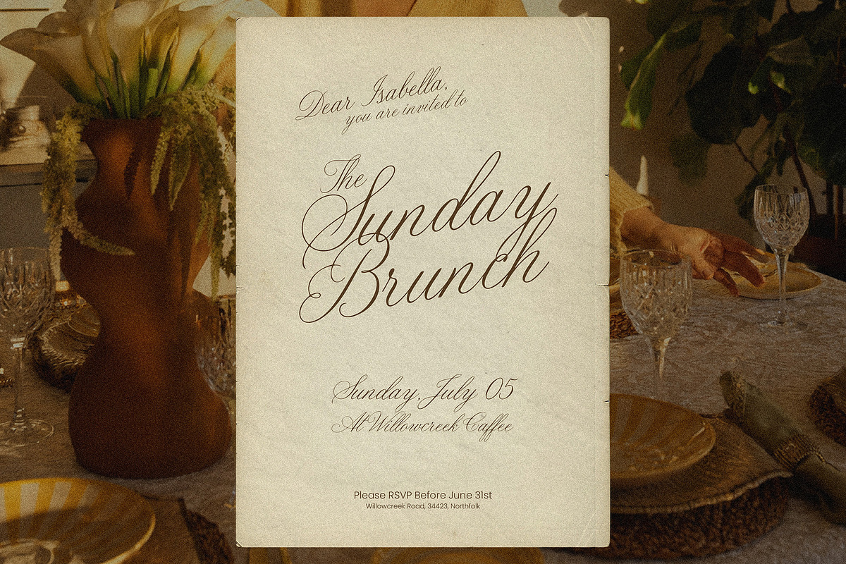 Jane Eyre - Luxury Script Font, a Script Font by AndrewPixelType (Photo 6 of 16)