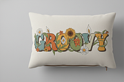 Groovy Floral Letter Typography, a Person Illustration by Gfx_Store (Thumbnail 3 of 3)