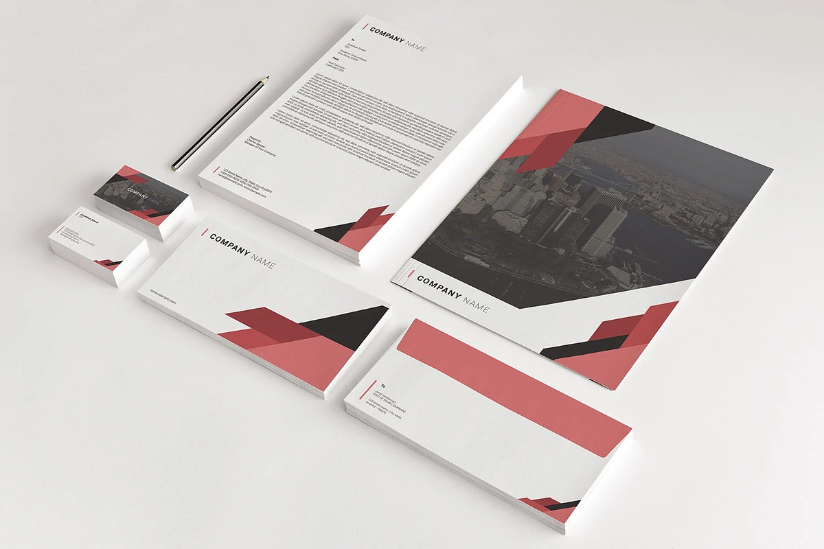Brand Identity Stationery, a Stationery Template by retrographix (Photo 1 of 5)