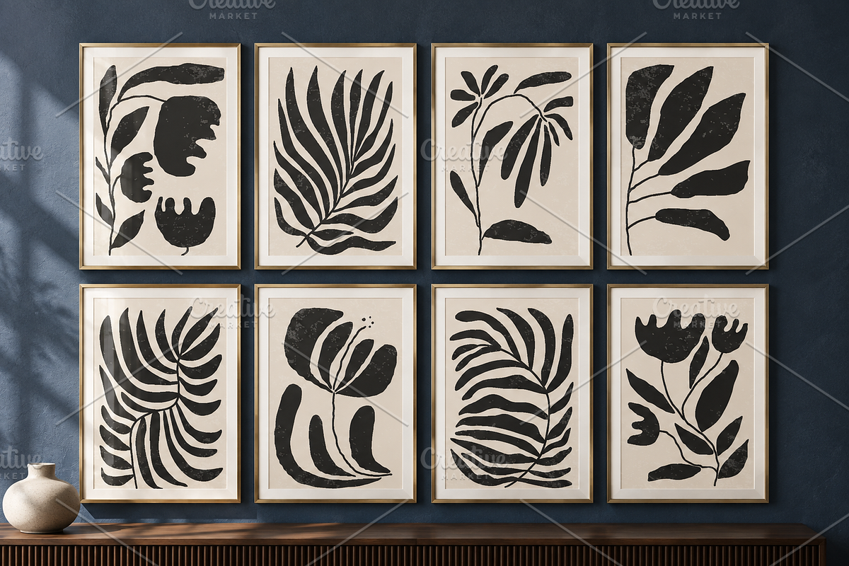 48 Botanical Mid Century Prints, a Background Graphic by C Design Studio (Photo 8 of 12)