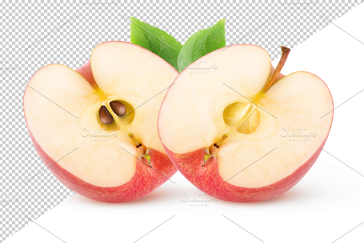 Cut red apples, an Object Graphic by Fruits+Veggies (Photo 3 of 6)