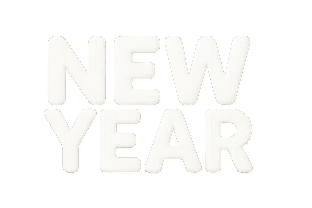 New year text in white isolated on t, an Illustration by Dvoevnore photos