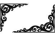 Premium Swirl Leaf Corner Frame, a Decorative Illustration by Creativeshirt (Thumbnail 10 of 20)