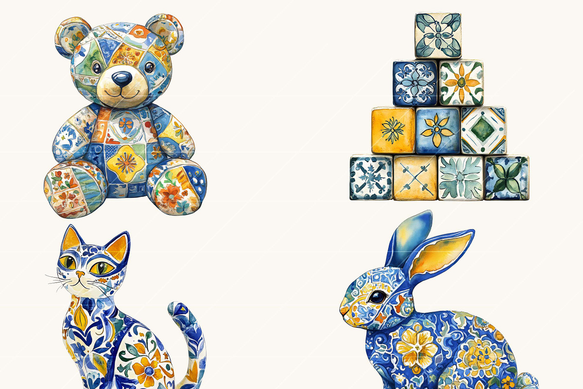 Talavera Baby Shower Clip Art, a Decorative Illustration by SparkyDesignsUS (Photo 6 of 9)