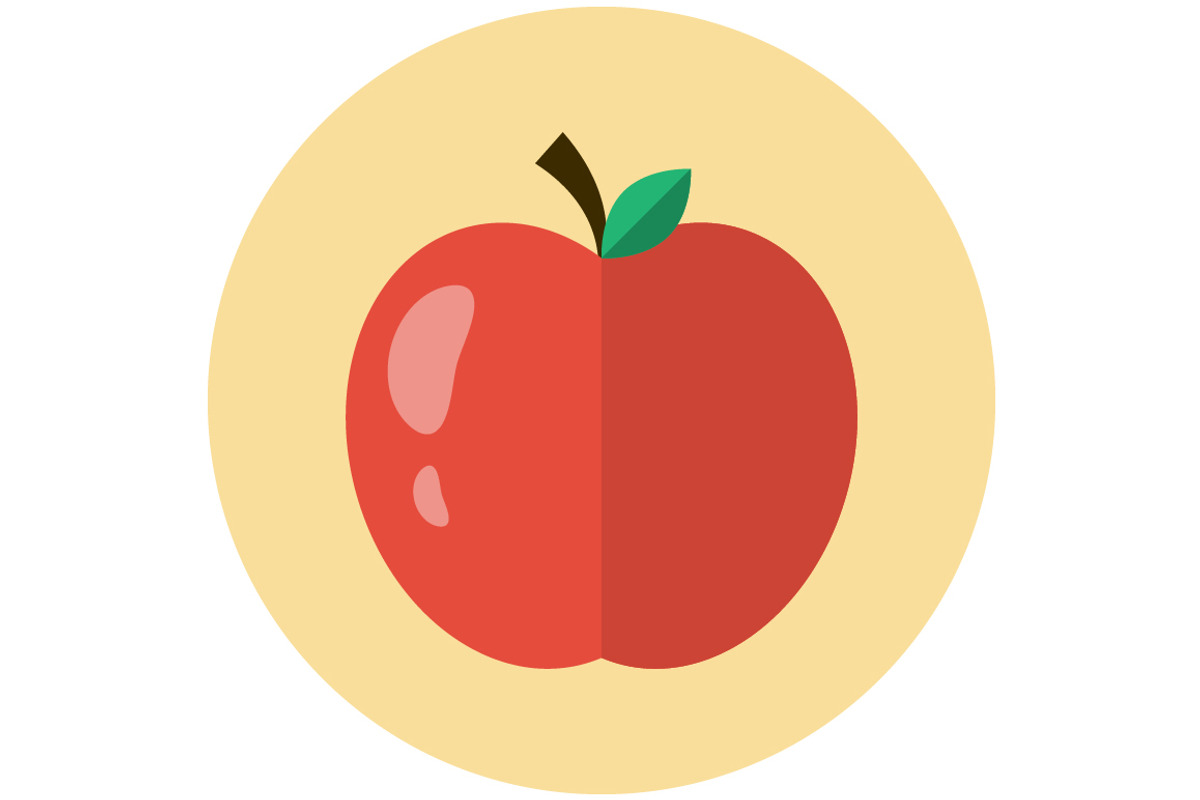 Apple icon flat, an Icon by Saggitarius