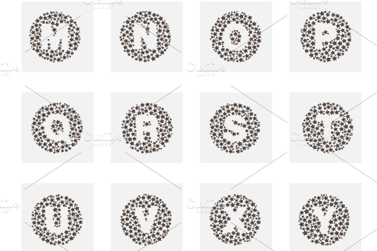 Dotted Star Letters - Logos, an Illustration by NasirGrfx (Photo 2 of 4)
