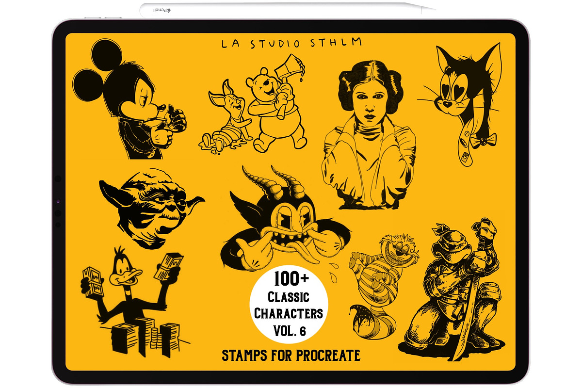 Bundle 1 Classic Character-Stamp Set, a Brush Add-On by LA Studio Sthlm (Photo 7 of 17)