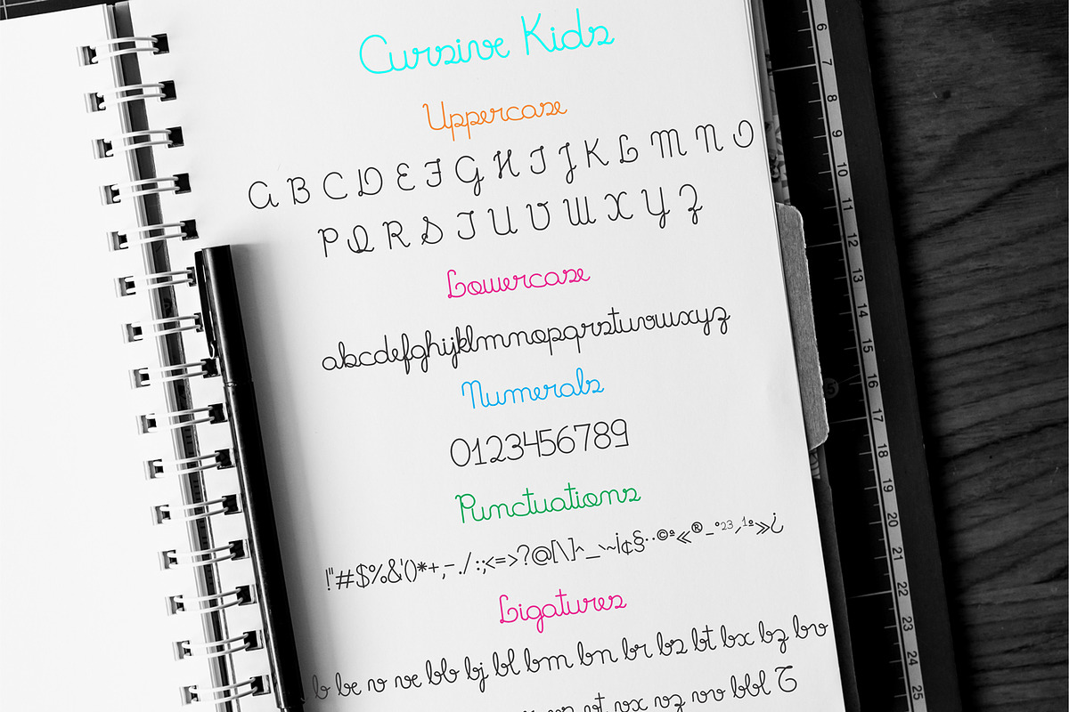 Fonts Cursive Kids and Cursive Trace preview 3
