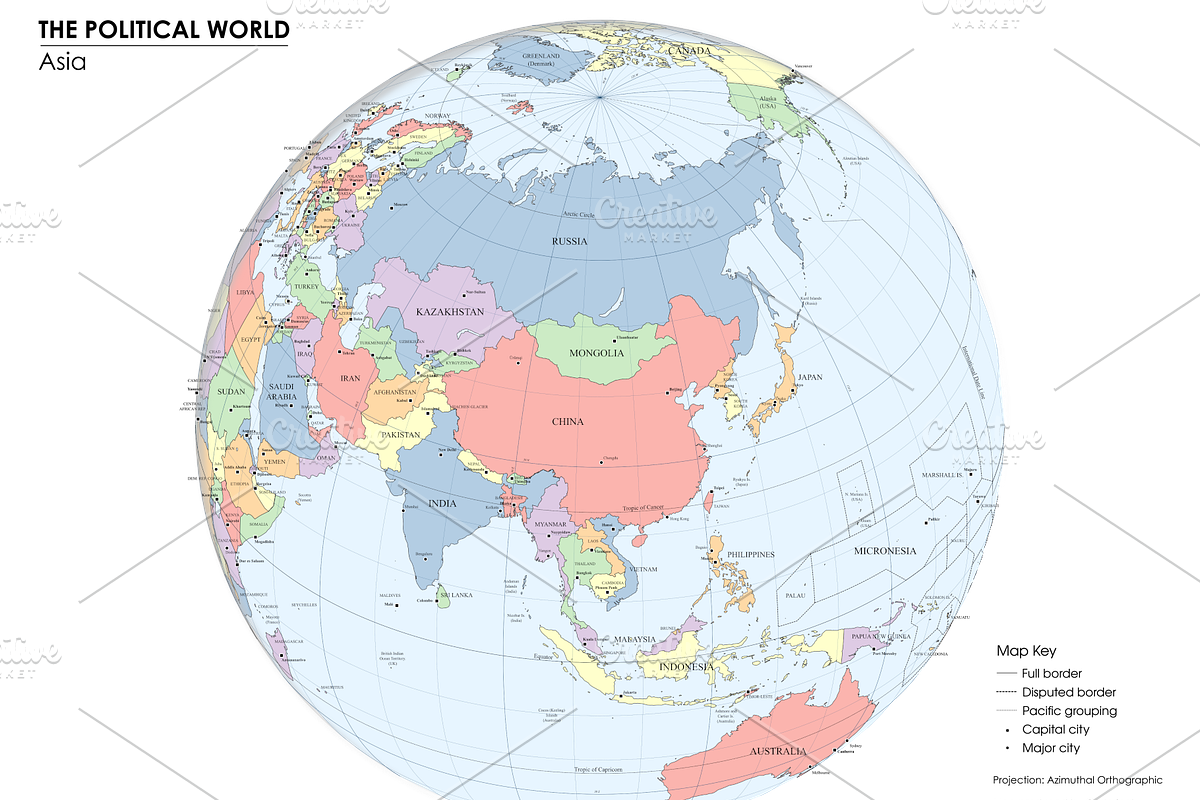 Globe Political Map - Bundle, an Education Illustration by Cartorical (Photo 4 of 8)