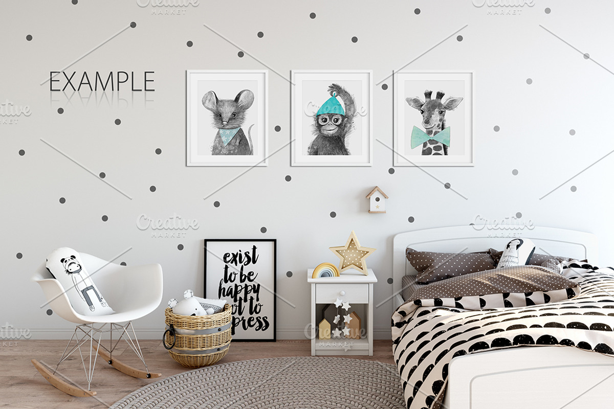 KIDS WALL & FRAMES Mockup Bundle - 2, a Print Template by Yuri-U (Photo 38 of 43)