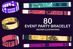 Event Party Bracelets, an Object Illustration by alexdndz