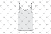 Spaghetti Strap Tank Fashion Flat, a Shirt Mockup by haydenwentworth (Thumbnail 3 of 3)