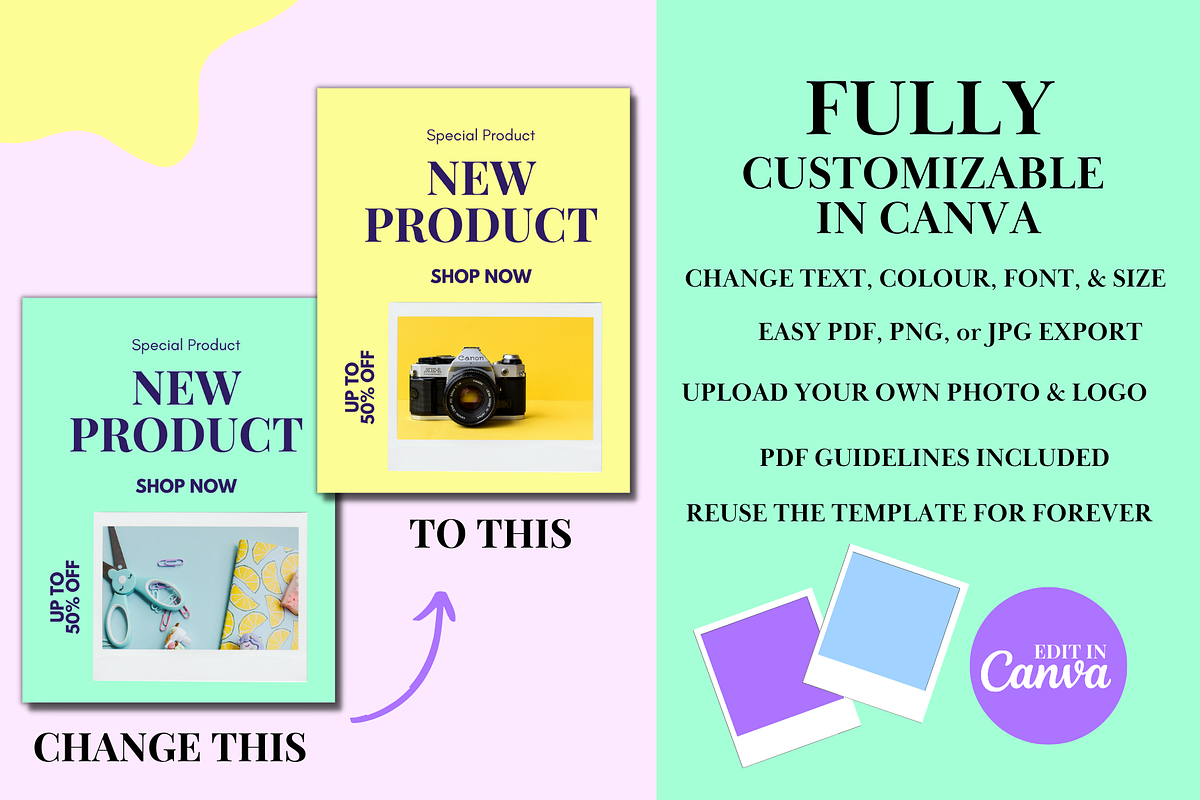 50 Instagram Story Templates Pastel, a Social Media Template by Daily Creative (Photo 3 of 5)