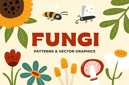 FUNGI patterns & graphics