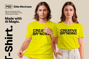 Creative Branding T-Shirt Mockup, a Shirt Mockup by Elite Mockups