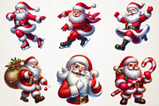 Cute Santa & Holiday Elements Clipar, an Illustration by RobertsArt (Thumbnail 2 of 7)