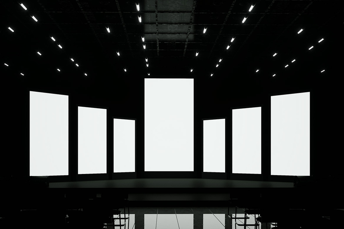 LED Vertical Screen Projector Mockup, a Mockup by Mockupnine (Photo 2 of 7)
