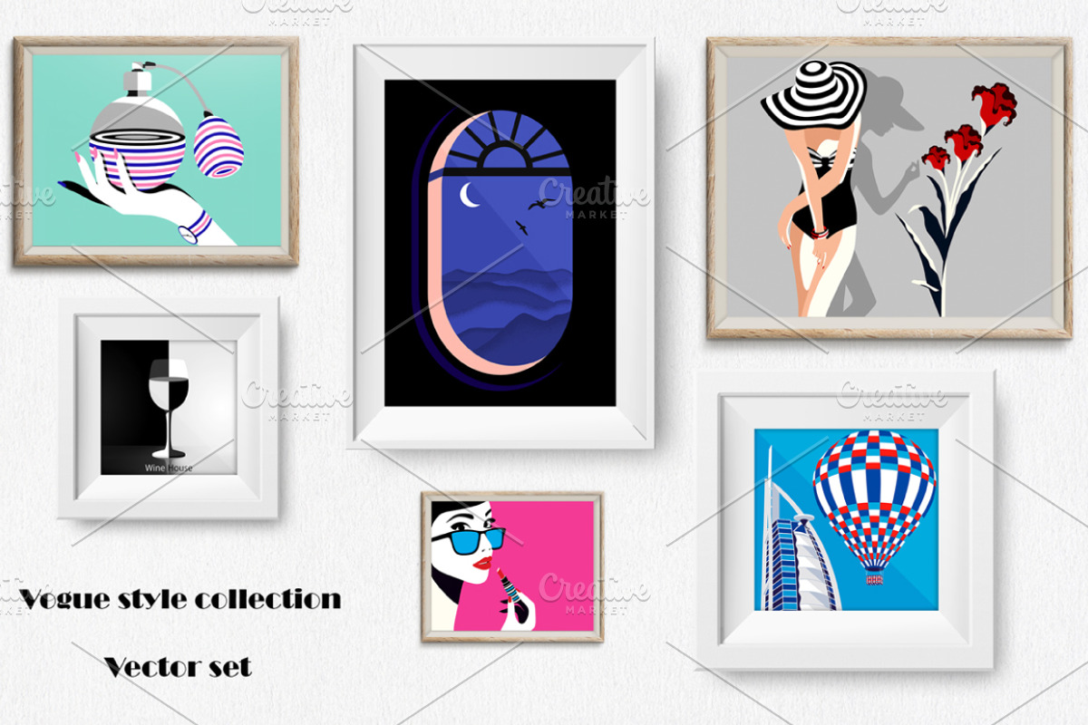 Chic & modern. Fashion & travel set, a Decorative Illustration by Dasha_D (Photo 2 of 7)