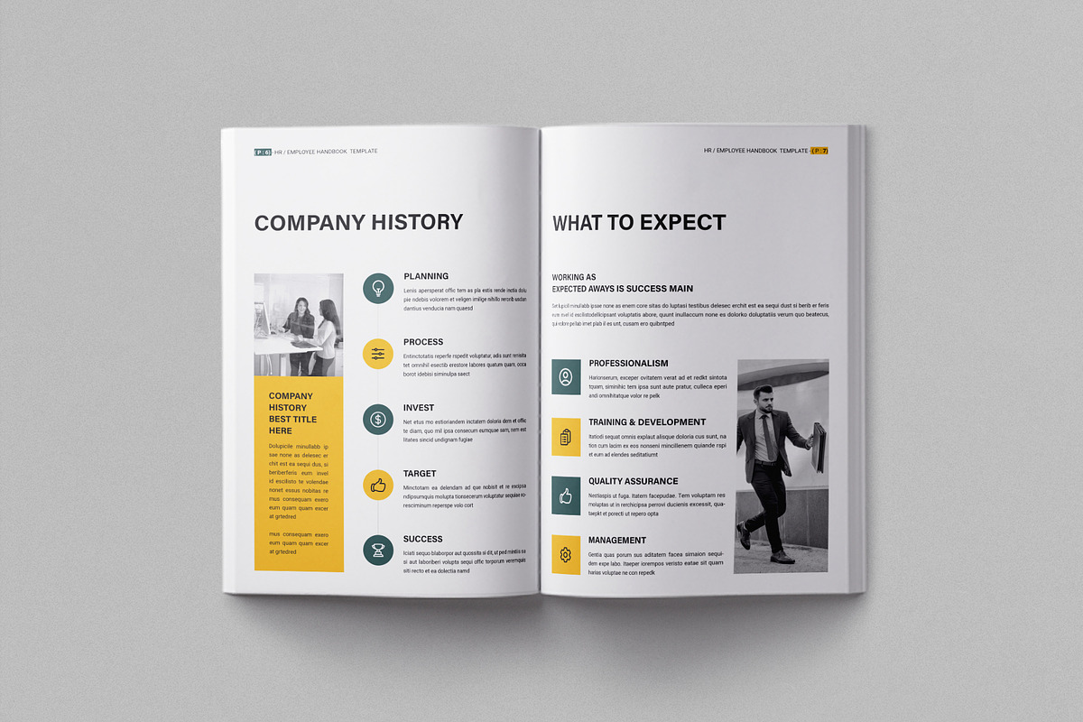 Employee Handbook - InDesign & Canva, a Brochure Template by Work-Envance (Photo 4 of 10)